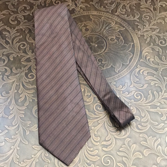 PIACCI UOMO ITALY Bronze Silk Tie - Picture 5 of 8